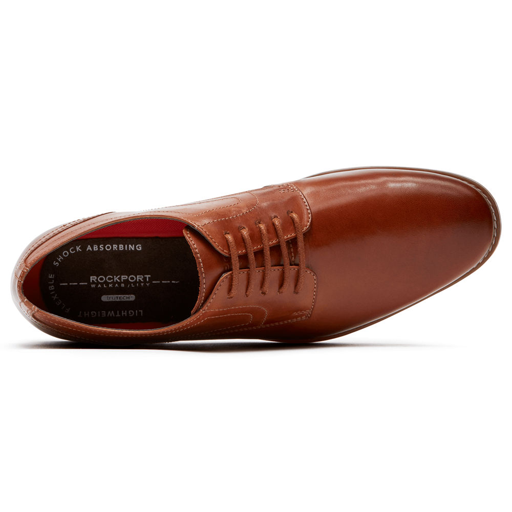 Rockport Mens Oxfords Brown - Style Purpose Plain Toe - UK 740-KLEWAU